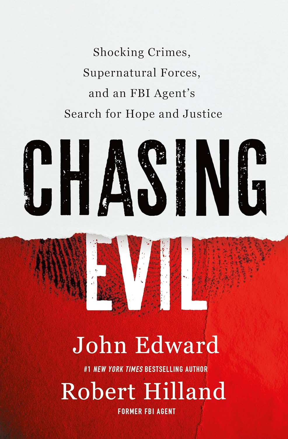 Book cover of 'Chasing Evil' with red and white design