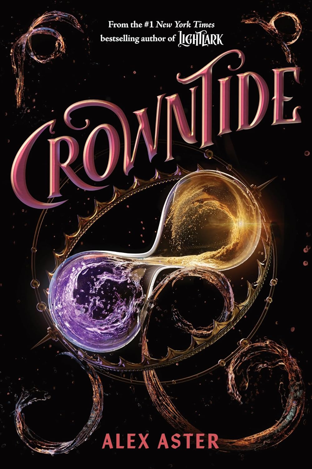 Book cover of 'Crown tide' with stylized design and title text.