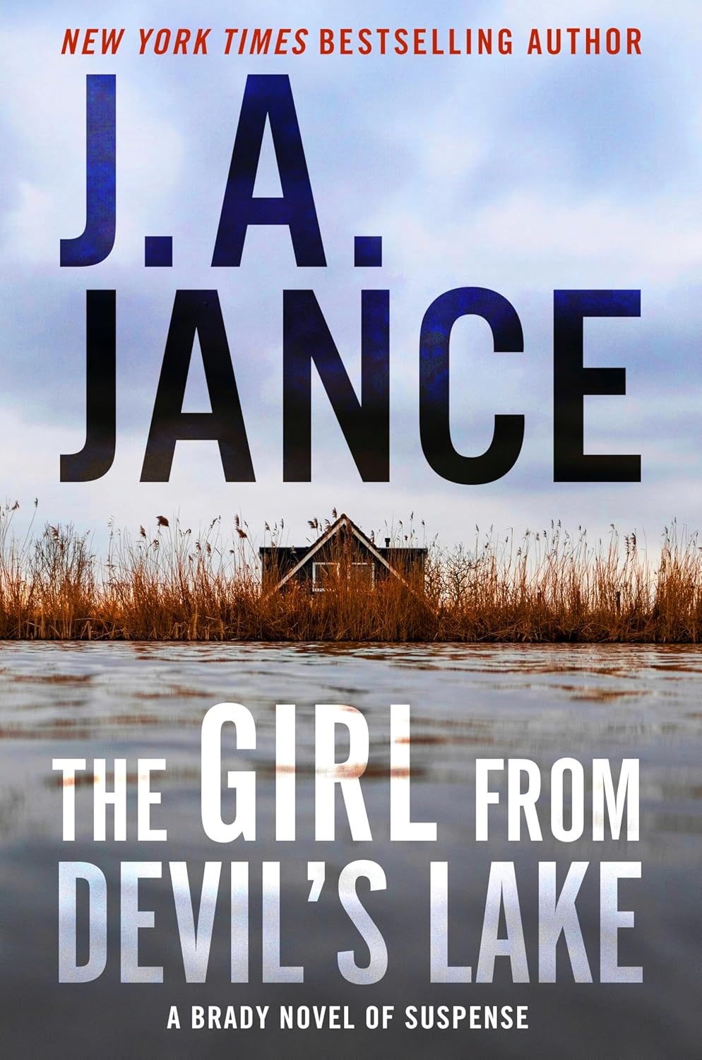 Book cover of 'The Girl from Devil's Lake' by J.A. Jance with a lake and cabin scene.