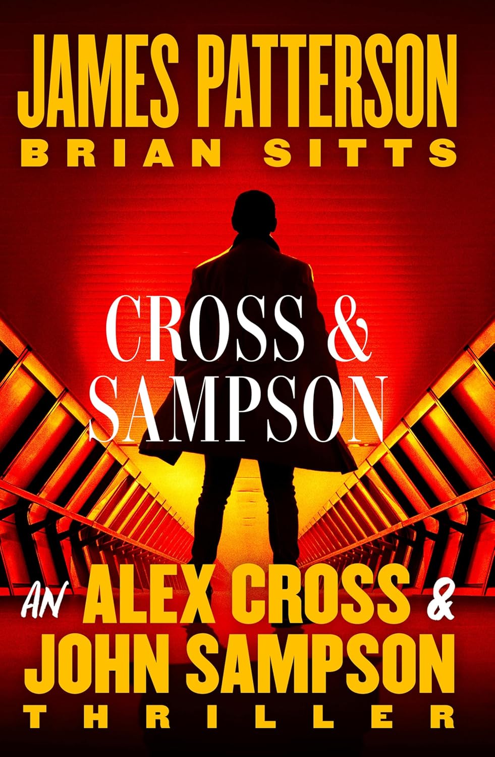 Book cover of 'Cross & Sampson' featuring a silhouette against a red background