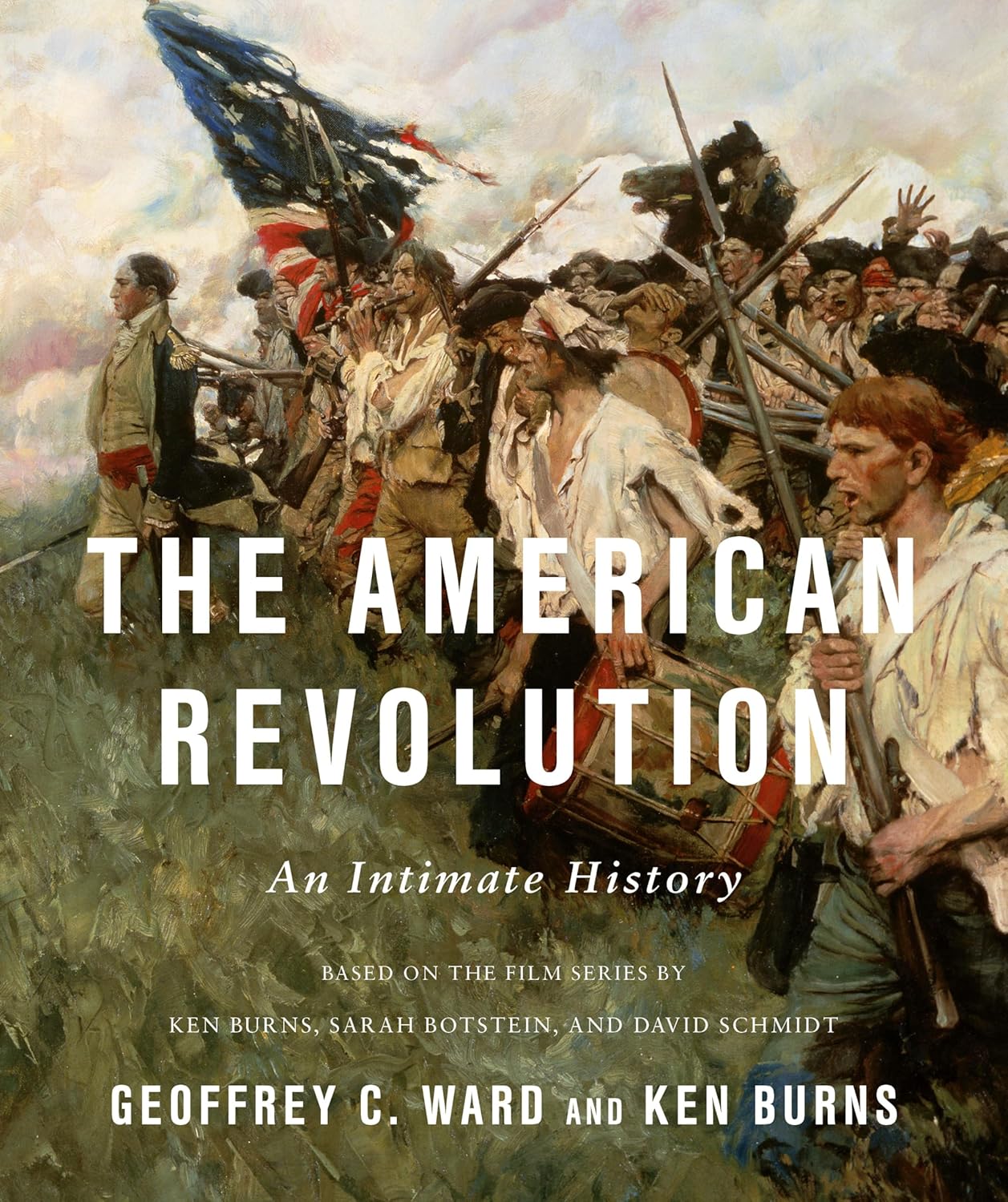 Book cover of 'The American Revolution: An Intimate History' with historical artwork and text.