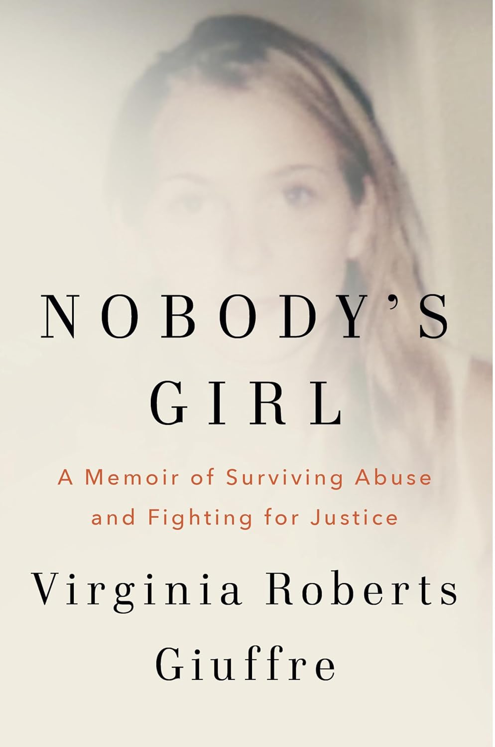Book cover of 'Nobody's Girl' by Virginia Roberts Giuffre with a blurred background