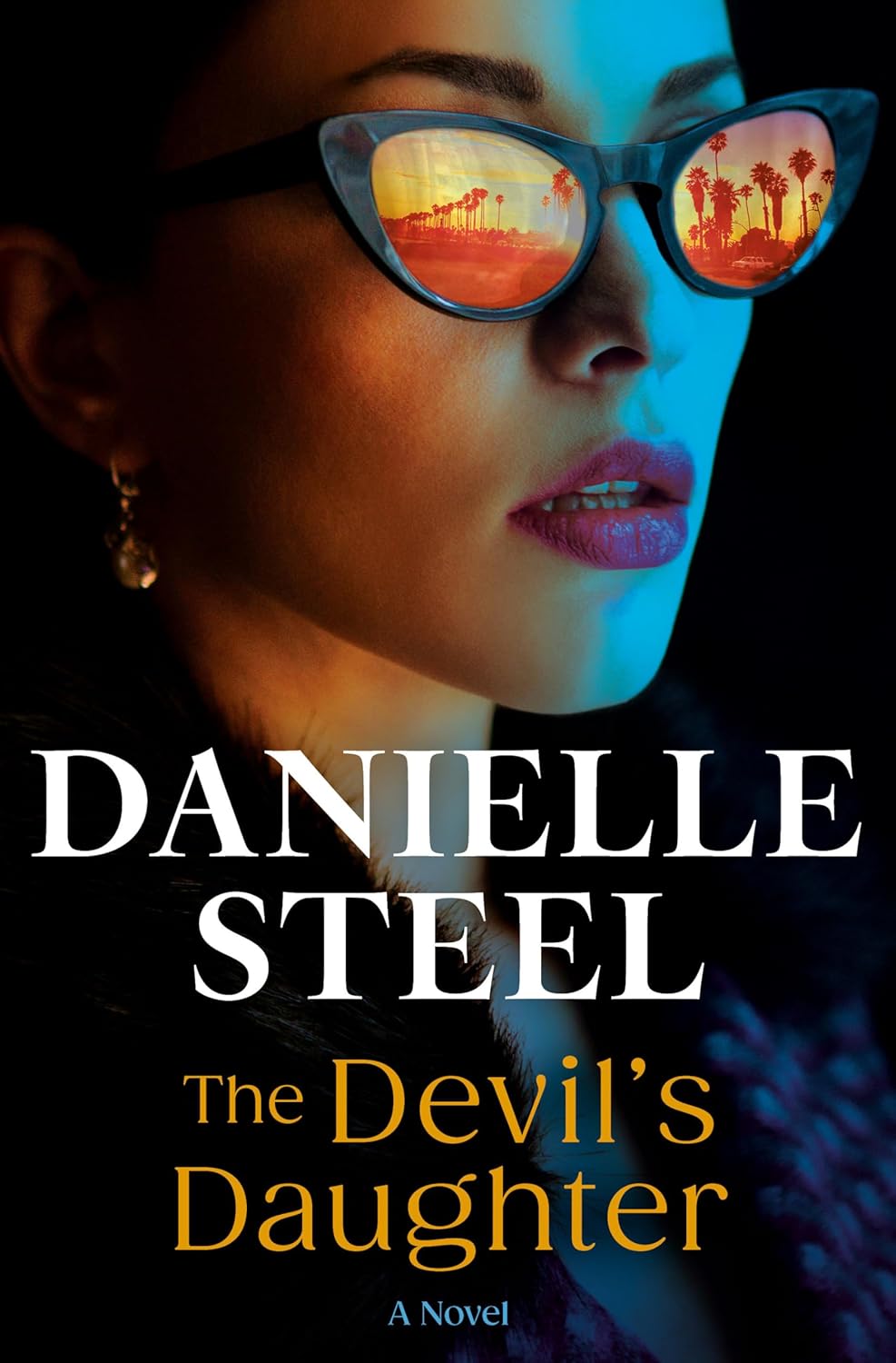 Book cover of 'The Devil's Daughter' by Danielle Steel with a woman wearing sunglasses.