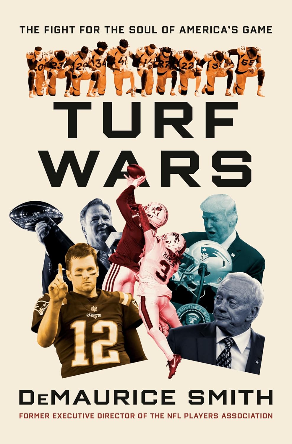 Book cover of 'Turf Wars' by DeMaurice Smith featuring football players and officials.