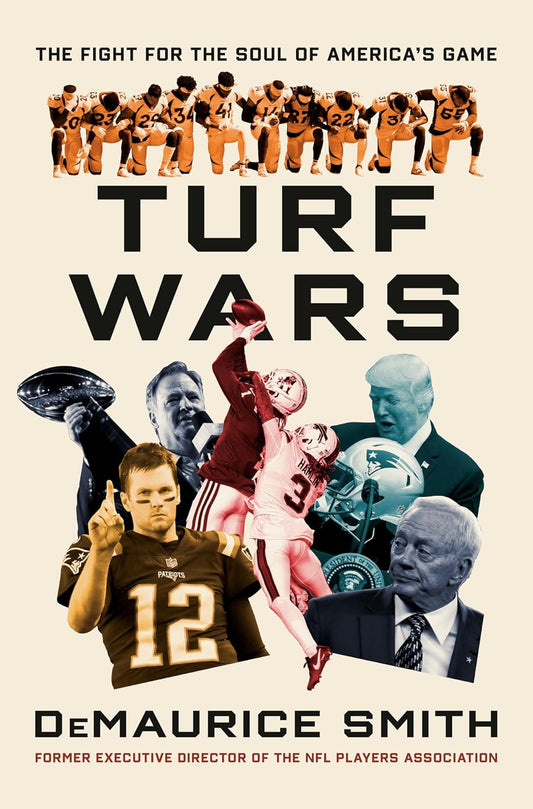 Book cover of 'Turf Wars' by DeMaurice Smith featuring football players and officials.