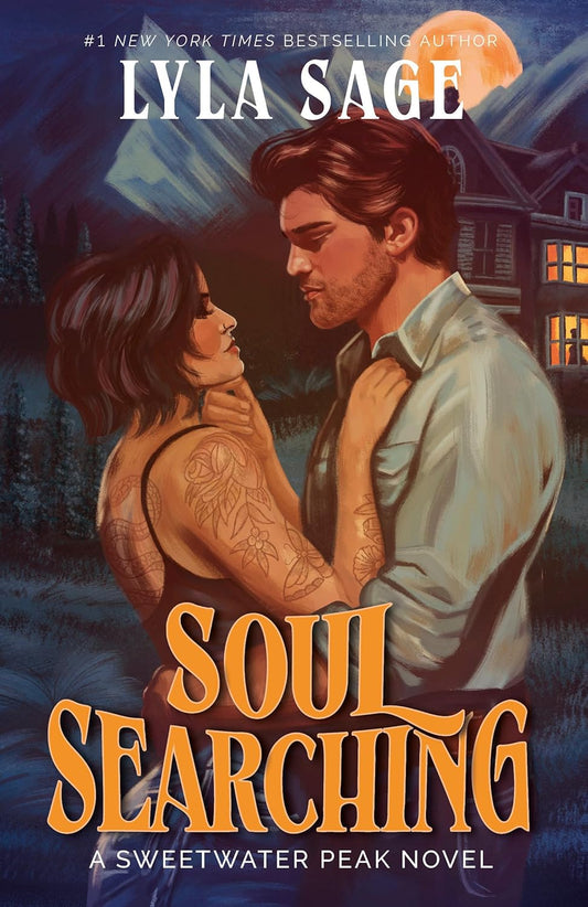 Book cover of 'Soul Searching' by Lyla Sage featuring a couple embracing outdoors.
