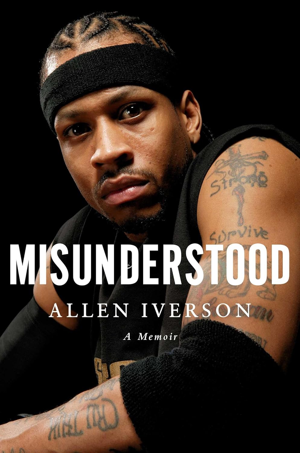 Book cover of 'Misunderstood' by Allen Iverson with a black background