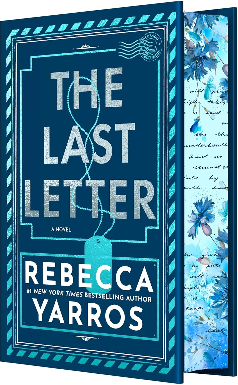 Book cover of 'The Last Letter' by Rebecca Yarros with decorative elements.