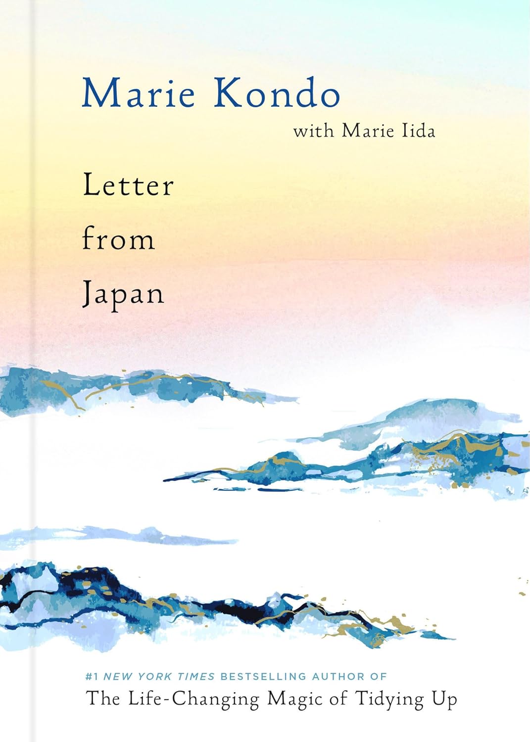 Book cover of 'Letter from Japan' by Marie Kondo with a watercolor design.