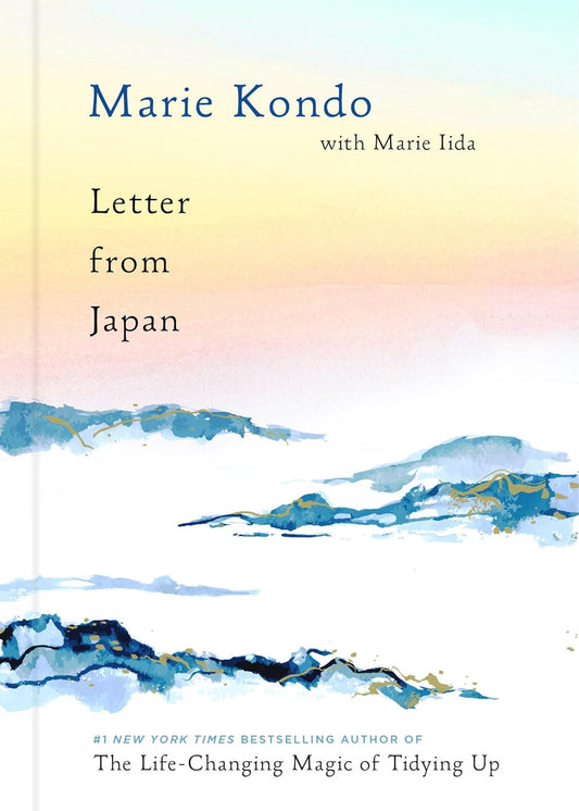 Book cover of 'Letter from Japan' by Marie Kondo with a watercolor design.