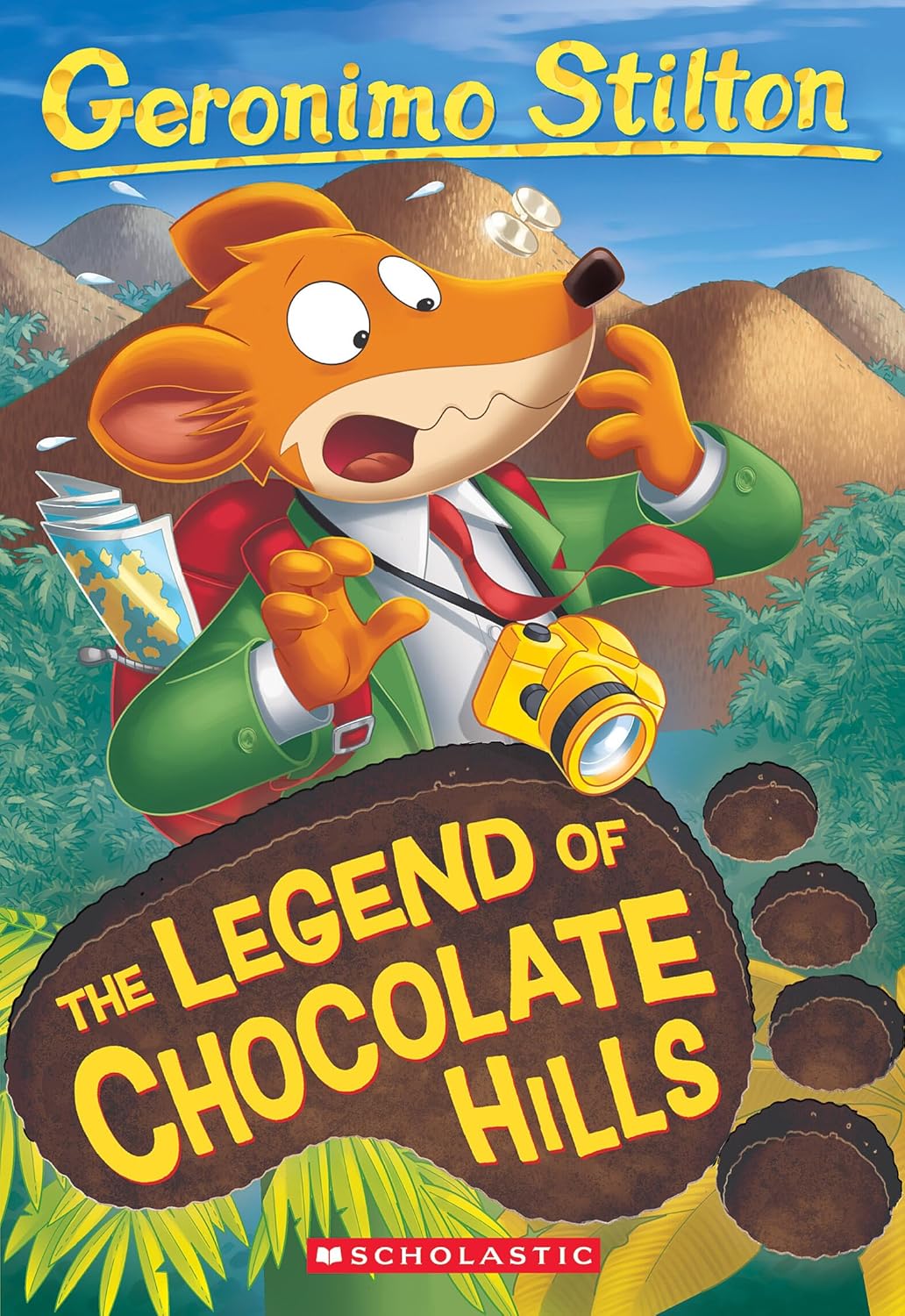 Book cover of 'The Legend of Chocolate Hills' featuring Geronimo Stilton.